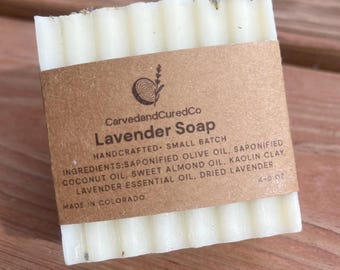 Jabón de Lavanda • Hecho a mano en frío • Aceite esencial natural