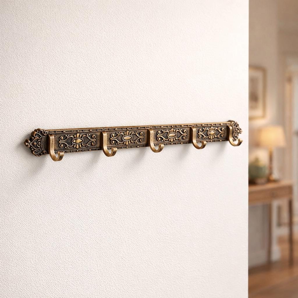 Porte-Serviettes Mural En Laiton Fonte – Style Vintage – Occasion