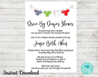 diaper shower evite