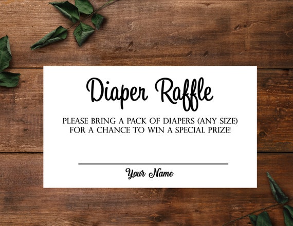 Diaper Raffle Tickets - Baby Shower Raffle - Printable Raffle Tickets - Instant Download - Shower Games Il_570xn