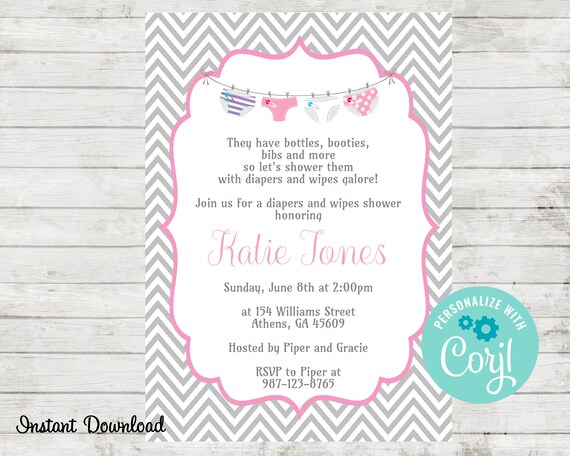diaper and wipes baby shower