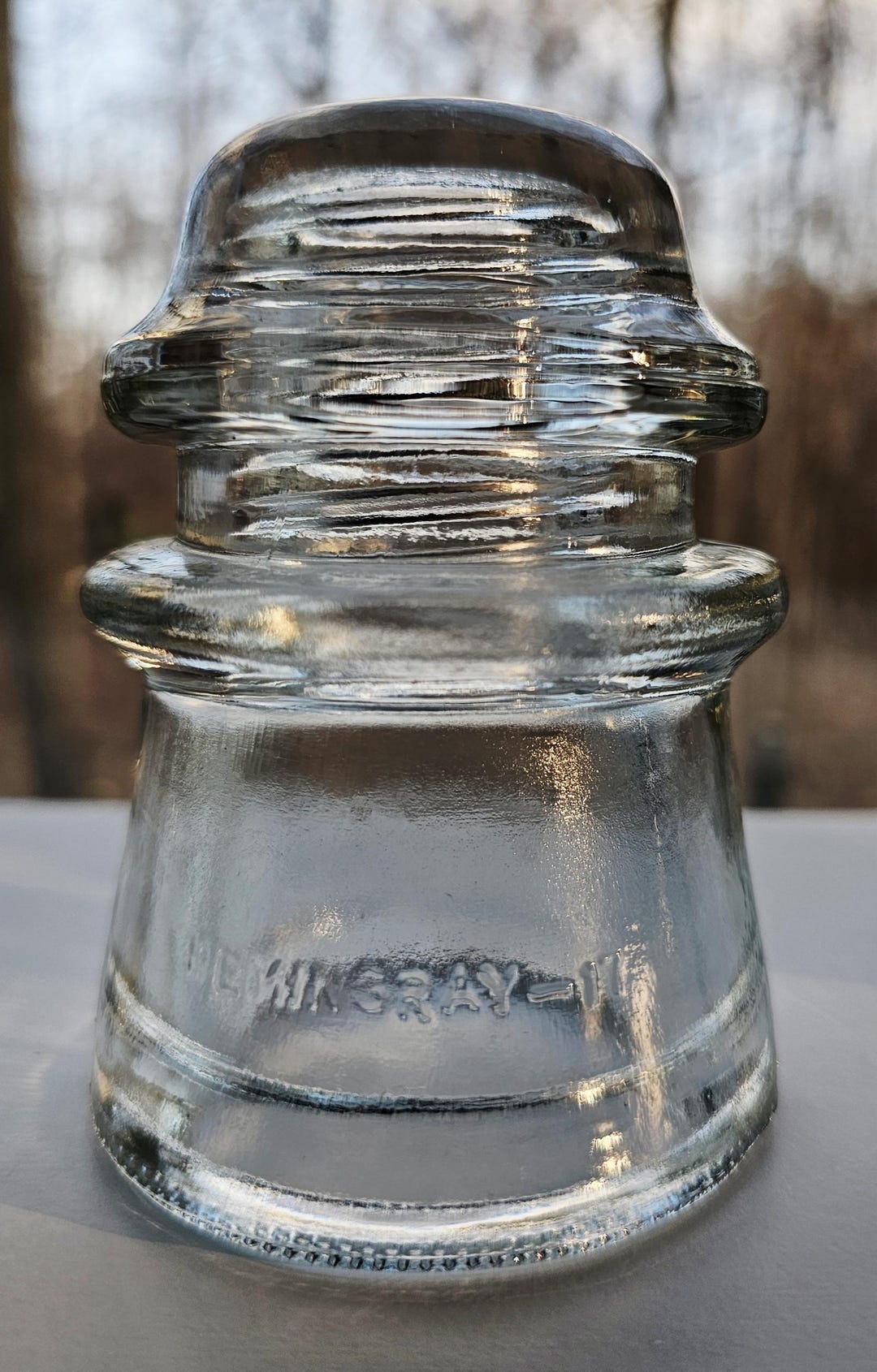 Hemingray 17 Antique Original Hemingray-17 Clearglass Insulator Produced in the 1950 ...