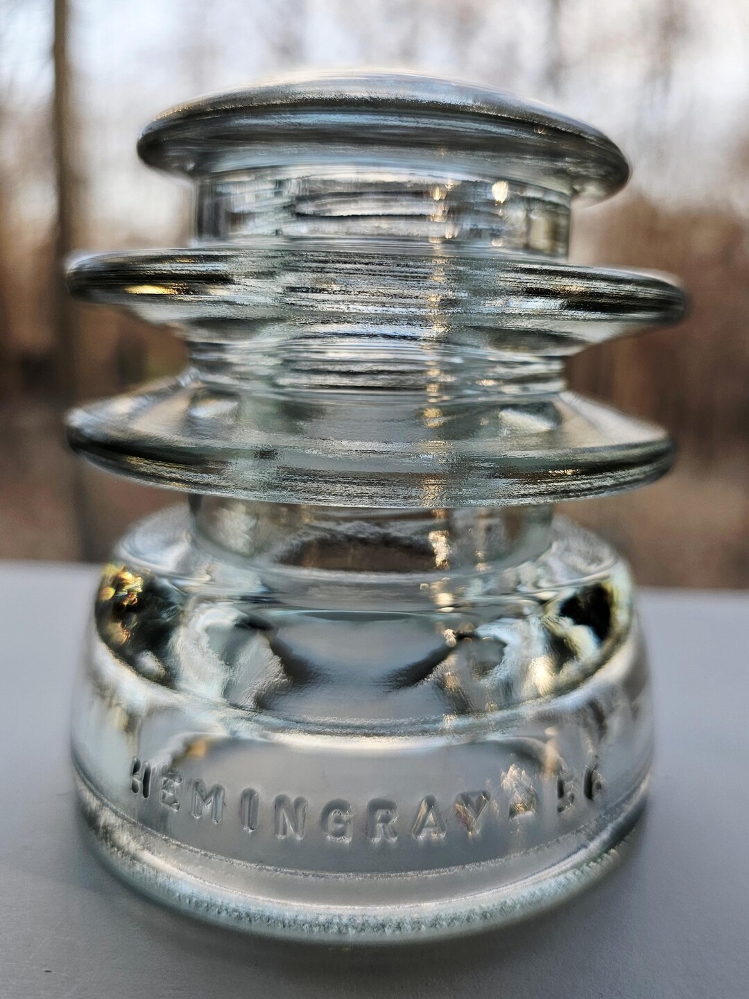 Hemingray 56 Antique Original Hemingray-56 Clearglass Insulator Produced in the 1940 ...