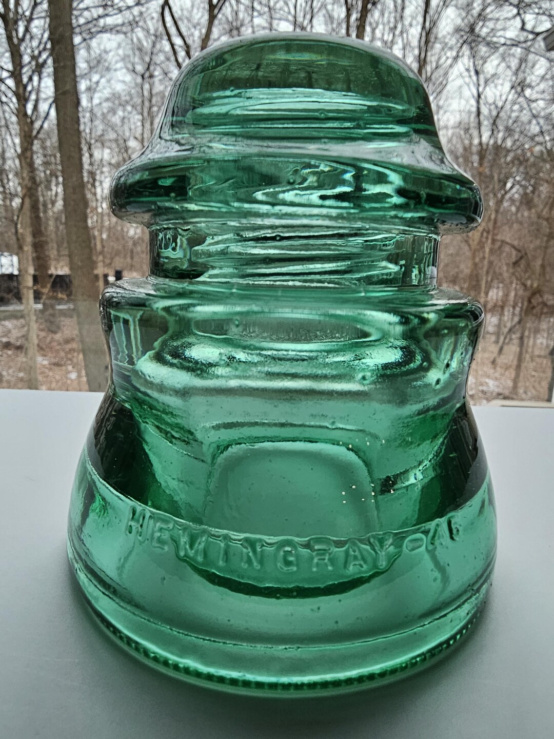 Antique Stained Green Hemingray-45 Glass Insulator – Mid-century ...
