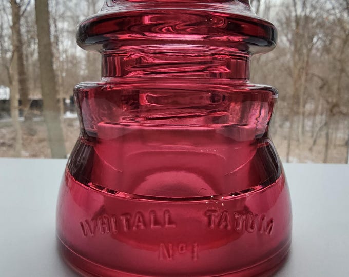 Stained Red Antique Hemingray-45 Glass Insulator - Etsy