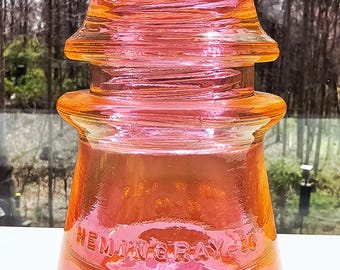 Antique Hemingray-16 Glass Insulators Stained Gumball from the 1940's.