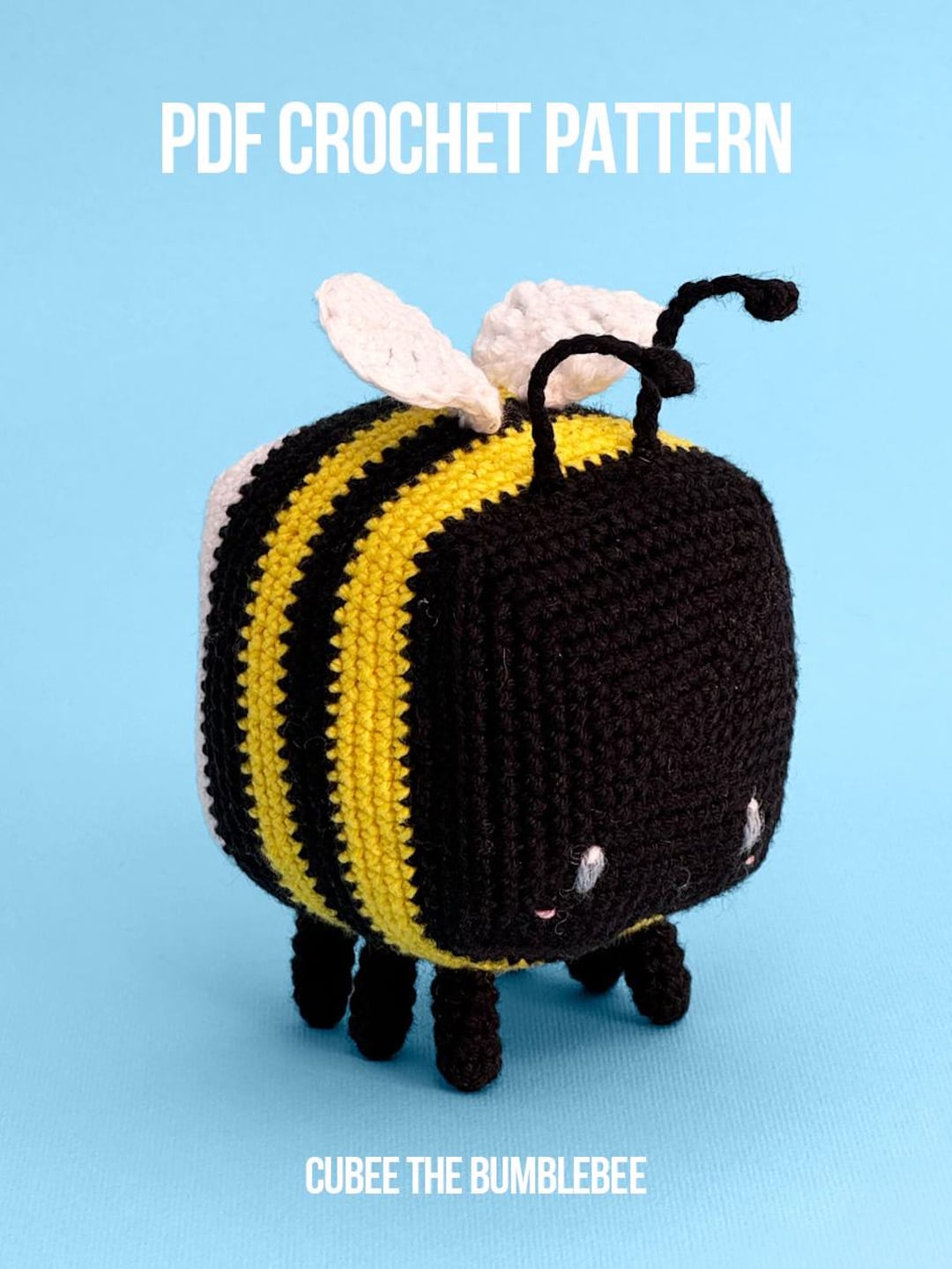 Cubee the Bumblebee Crochet Pattern PDF, Digital Download - Etsy
