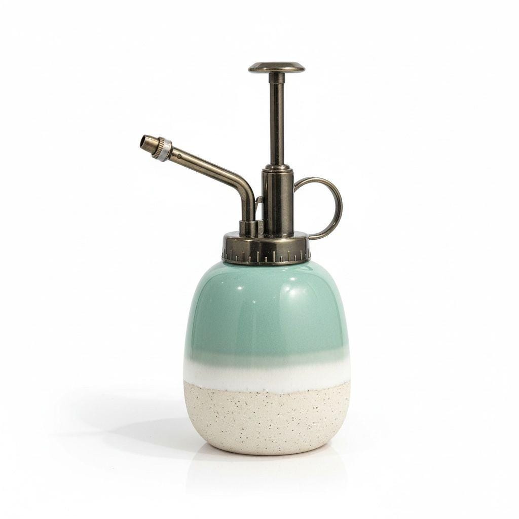 HUIFACAI Vintage Irrigazione Spray Bottiglia Vetro Nebbia Giardino Spruzzare Annaffiatoio Annaffiatoio Interno Metallo