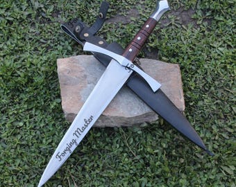 Réplica nórdica de acero al carbono del Seax vikingo hecha a mano / Pieza de colección de estilo medieval