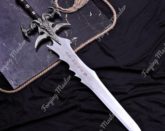 Frostmourne Sword Lich King Sword Arthur Sword World of Warcraft Sword Replica Handmade Cosplay Collectible Fantasy Wall Decor Gift