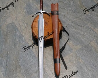 Handmade Carbon Steel Viking Sword, Norse Display Piece, Medieval Decor gifts