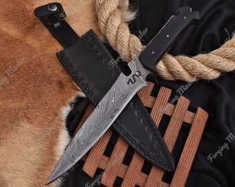 Resident Evil 4 Jack Krauser Replica Knife, Handmade Damascus Steel, Gaming Collectible, Cosplay Gift