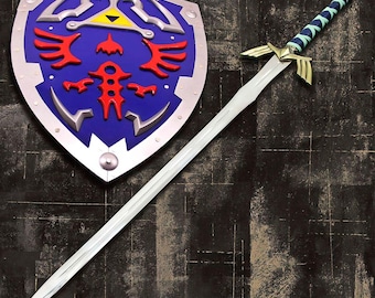 Legend of Zelda Master Sword Raplica & Hylian Shield Cosplay Display Set new home decor gifts