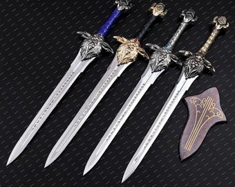 Conjunto de espadas con cabeza de león de World of Warcraft – Colección de réplicas de la Alianza de Ventormenta