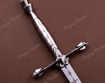 Espada réplica de Alucard hecha a mano – Accesorio de cosplay de Castlevania, regalos de coleccionista de anime para amigos