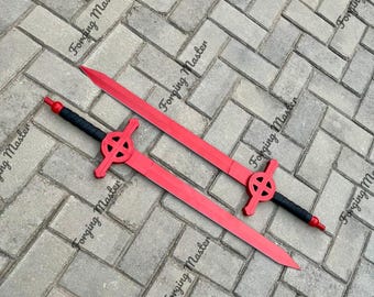 Custom Handmade Demon Blood Sword | Finn Inspired Cosplay Prop | Adventure Time Replica | Red Fantasy Decor Collectible Gifts