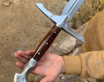 Espada vikinga medieval hecha a mano de 91 cm (36 pulgadas) de acero D2, espada nórdica grabada a medida, pieza de colección para exhibición o regalo.