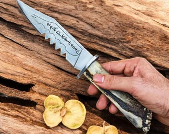 Supernatural Ruby Replica Knife | Stag Antler Handle, Leather Sheath, Dean Winchester Prop