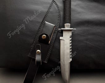 Custom Handmade movie Raplica knife D2 Steel Collectible | Leather Sheath | Gift for Him