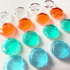 Set med 2 HÅRDA kristallklara Nintendo Switch 2 tumgrepp | Genomskinliga joystickskydd | Diamantslipade speltillbehör