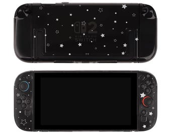 Nintendo Switch 2|OLED|1|LITE Star Pattern Shell | Transparent & White Switch Case | Night Sky Console Cover