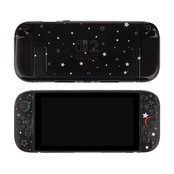 Pre-order Nintendo Switch 2 Star Pattern Shell | Transparent & White Switch Case | Night Sky Console Cover