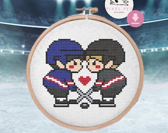 l Heated Rivalry Cross Stitch PDF l Shane and Ilya l Hollander and  Rosanov l Hollanov
