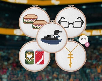 Mini Heated Rivalry Cross Stitch Pattern Bundle C (PDF Download)