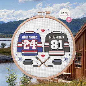 Heated Rivalry Cross Stitch PDF l Shane and Ilya l Hollander and Rosanov  l Hollanov
