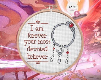 I am forever your most devoted believer Cross Stitch Pattern l TGCF l Heaven Official's Blessing l Hualian