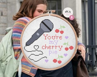 You're my cherry pie l Off Campus Cross Stitch PDF l Hannah and Garrett l Gannah