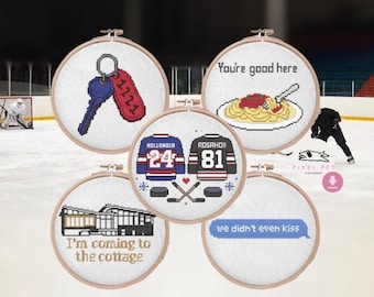 Heated Rivalry Cross Stitch Pattern Bundle A (PDF Download)