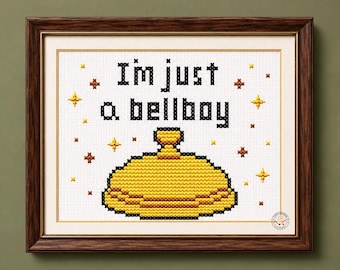 I'm Just A Bellboy Cross Stitch Pattern l Heated Rivalry Cross Stitch PDF l Shane and Ilya l Hollander and  Rosanov l Hollanov