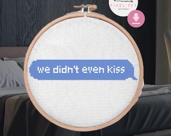 We didn't even kiss l Heated Rivalry Cross Stitch PDF l Shane and Ilya l Hollander and Rosanov l Hollanov