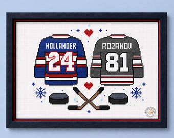 Heated Rivalry Cross Stitch PDF l Shane and Ilya l Hollander and Rosanov  l Hollanov
