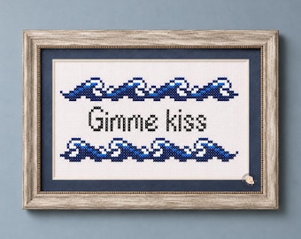 Gimme Kiss Cross Stitch Pattern l Heated Rivalry Cross Stitch PDF l Shane and Ilya l Hollander and  Rosanov l Hollanov