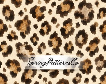 Estampa de Leopardo Sem Costura, Estampa Animal Repetida, Design de Tecido Neutro
