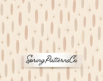 Seamless Pattern, Mid Century Modern Repeat Pattern, Fabric Design, Digital Paper