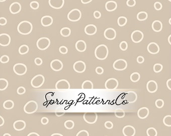 Neutral Organic Seamless Pattern, Abstract Repeat Pattern, Beige Cream Fabric Design, Digital Paper