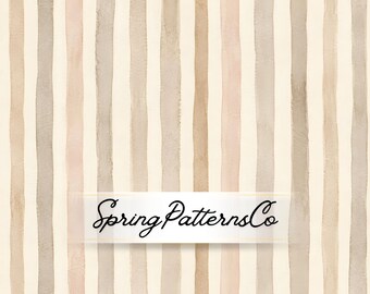 Watercolor Stripe Seamless Pattern, Repeat Pattern, Fabric Design, Digital Paper