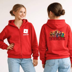 Roblox Youth Full Zip Hoodie afbeelding 3