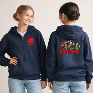 Roblox Youth Full Zip Hoodie afbeelding 4