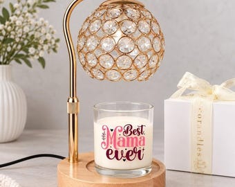 Candle Warmer & Wickless Candle Gift Set For Mom|  Electric Dimmable Candle Warmer Lamp| Fall Home Decor | Flameless Wickless Custom Candle