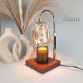 Candle Warmer & Wickless Candle Gift Set |  Electric Dimmable Candle Warmer Lamp| Nightstand Light| Flameless Wickless Amber Jar Candles