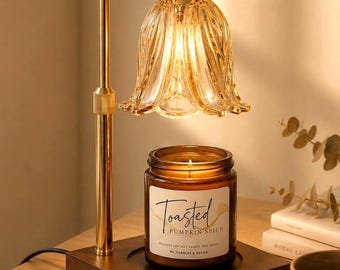 Candle Warmer Lamp |Dimmable Candle Lamp | Flameless Candle Warmer, Housewarming Gift,Cozy Decor| Glass Candle Warmer Lamp| Unique Gift
