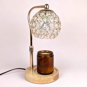 Crystal Candle Warmer Lamp with Timer and Dimmable Settings |Modern Decor| Wax Melter Lamp Home Decor|  Gift for Candle Lovers