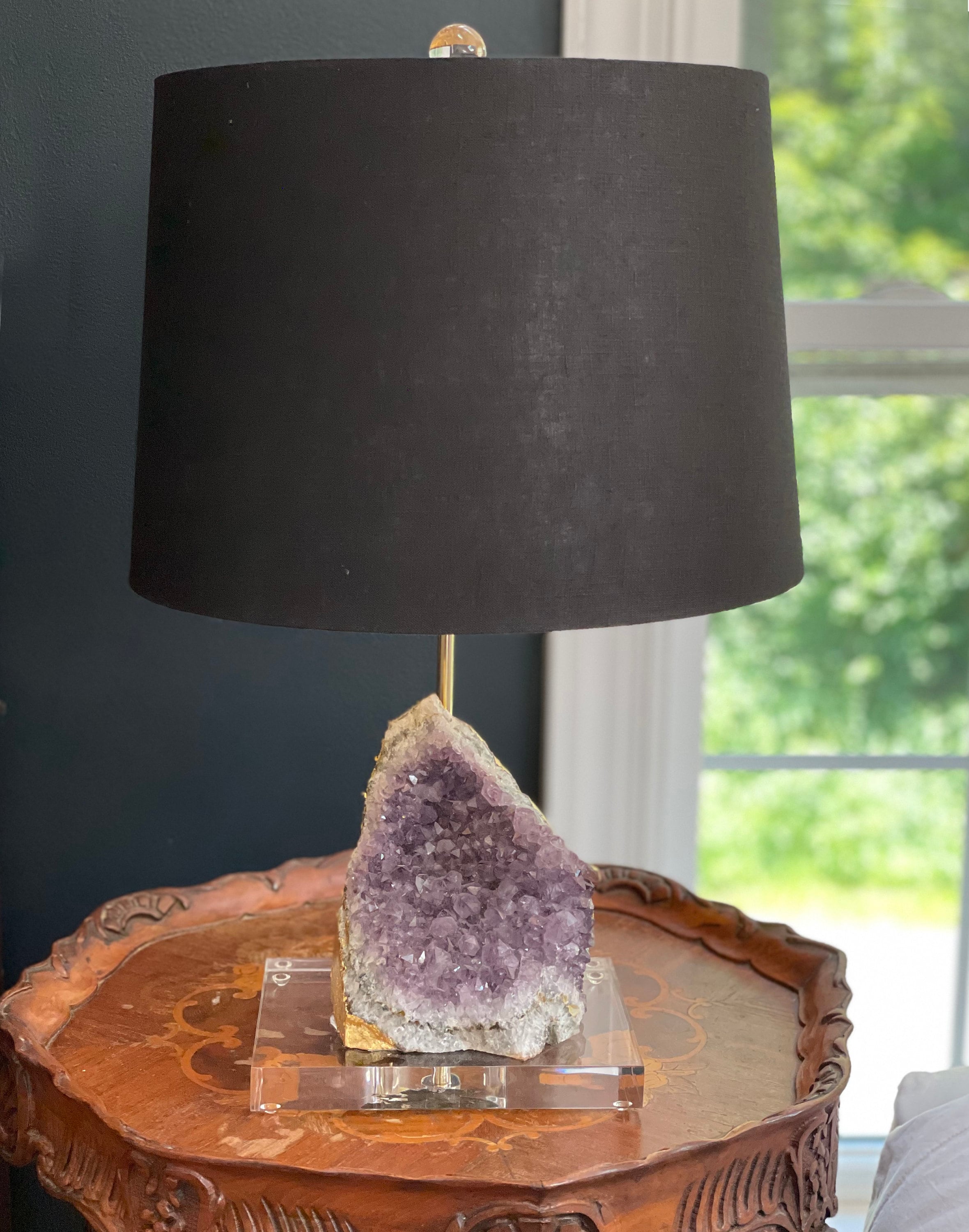 Amethyst geode lamp deals