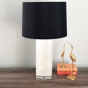 selenite table lamp
