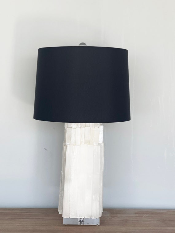 Selenite Table Lamp Crystal Lamp Selenite Crystal Lamp Lighting