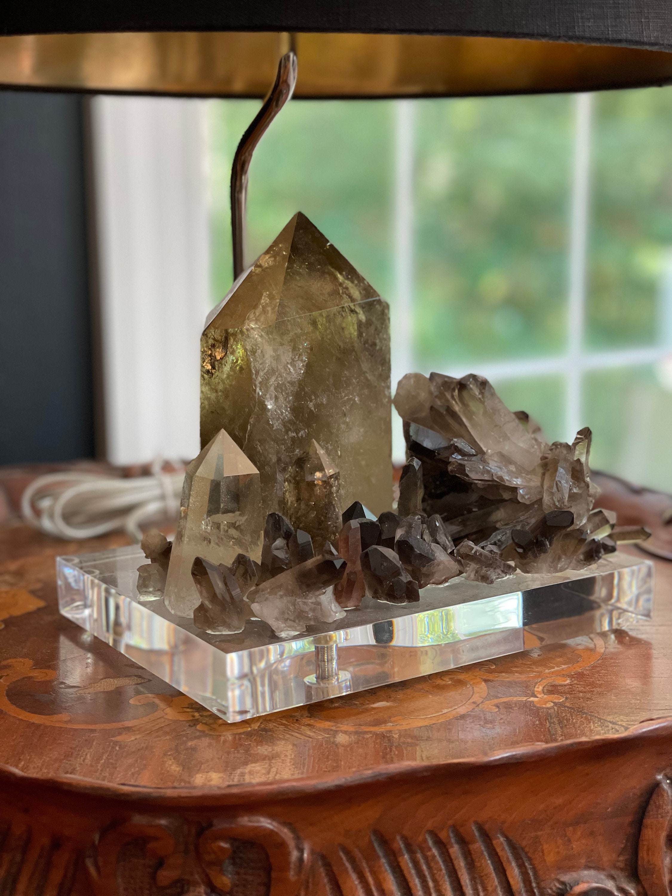 Table Lamp Smokey Citrine Smokey Quartz Table Lamp Lighting